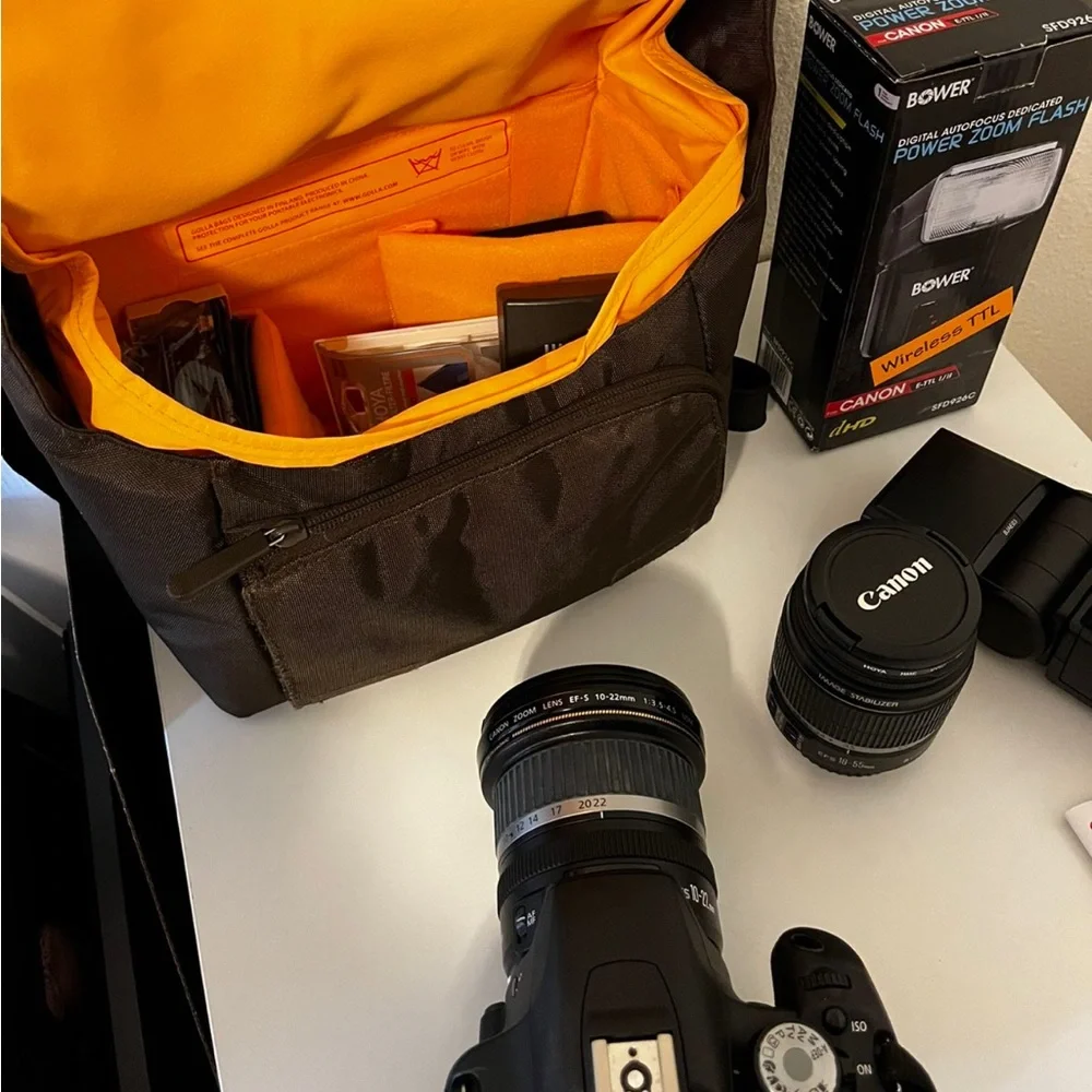 Canon EOS T1i Digital Camera with 2 Lenses and Flash